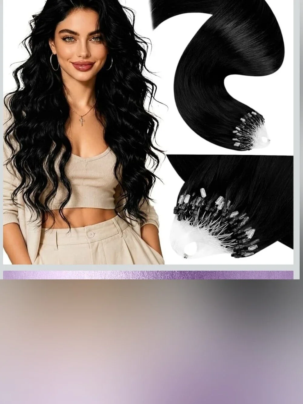 100% Microlink Human Hair Extensions 20